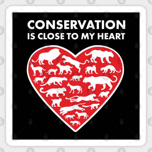 Felines Conservation Heart Sticker by Peppermint Narwhal